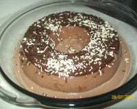 Pudim de maria-mole de chocolate