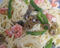 Espaguete de camarão à la Cristina