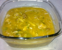 Creme de mandioquinha com carne