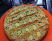 Torta de creme de leite com palmito