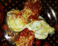 Conchiglione com creme de ricota, presunto e brócolis