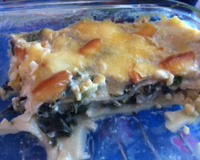 Lasanha de espinafre da Lia