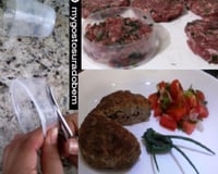 Hambúrguer bovino caseiro (glúten free) sem sopa de cebola