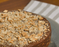 Torta de palha italiana com creme de avelã