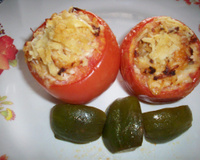 Tomate assado com recheio cremoso