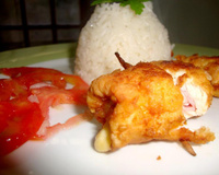 Rolês de frango recheado