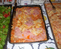 Lasanha simples com dois molhos