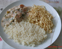 Estrogonofe de camarão