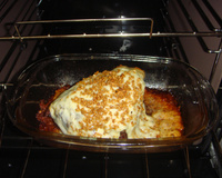 Picanha com queijo e alho ao forno