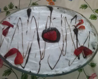 Pavê com morangos e chocolate