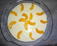 Pavê de pêssego em calda