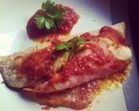 Panqueca de presunto e mussarela