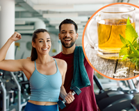 Faço um blend de chá verde e chá branco todos os dias antes do treino porque é isso que acontece com o meu corpo