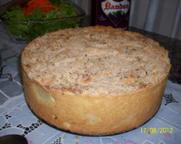 Torta de bacalhau com batatas