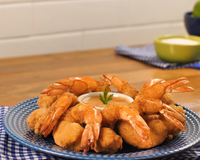 Camarão empanado crocante