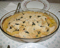 Salmão com molho de camarão