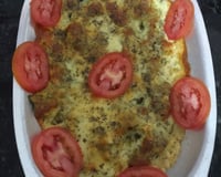 Peito de frango gratinado com brócolis