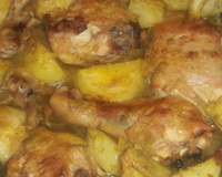 Frango assado crocante