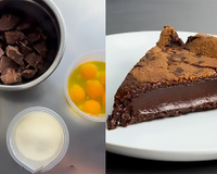 Sobremesa chocolatuda com apenas 4 ingredientes: conheça o gateau na versão família!