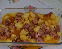 Linguiça calabresa com batata