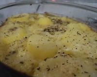 Filé de merluza com batata no forno