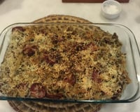 Arroz com lentilha e calabresa