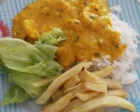 Camarão com leite de coco