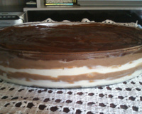 Pavê de chocolate preto e chocolate branco