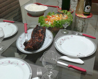 Costelinha com molho barbecue