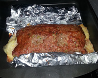 Carne moída recheada, assada no forno