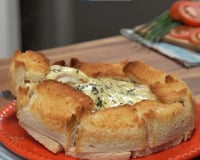 Eu não imaginava que um misto quente de forno pudesse ser tão grande e tão gostoso para substituir o jantar