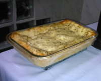 Lasanha de frango e queijo