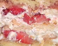 Recheio de bolo com morangos