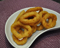 Anéis de cebola temperados