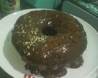 Bolo nega maluca de liquidificador