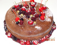 Naked Cake de baunilha com negresco
