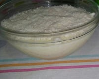 Arroz doce com coco ralado