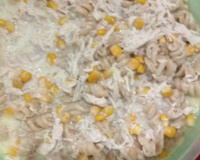 Macarrão com frango na panela de pressão