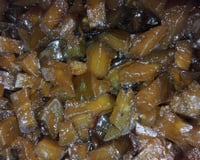 Doce de mamão verde em cubinhos