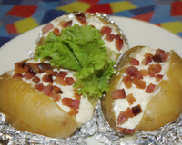 Batata recheada de frango