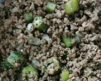 Carne moída com quiabo