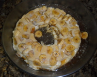 Pudim de bananas carameladas