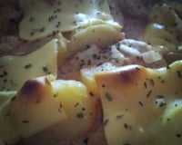 Frango gratinado com batatas