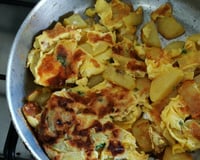 Receita rápida de omelete com batatas