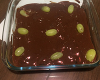 Creme de uva com ganache de chocolate