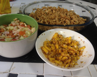 Salada mista light com macarrão integral