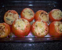 Tomate assado com recheio cremoso