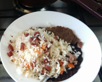 Arroz com carne seca