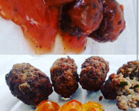 Enroladinho de batata doce  (recheio salsicha de peito de peru)