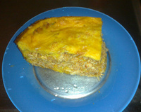 Torta de frango com creme de cenoura